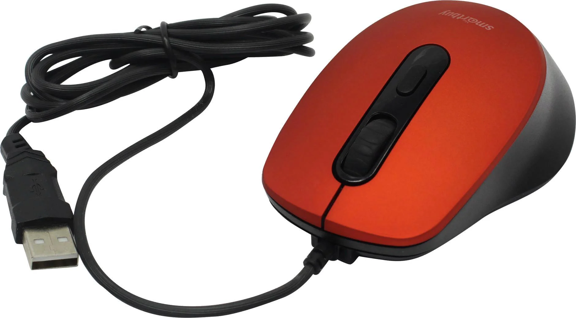 Мышь проводная беззвучная Smartbuy ONE 265-R красная, 40 SBM-265-R