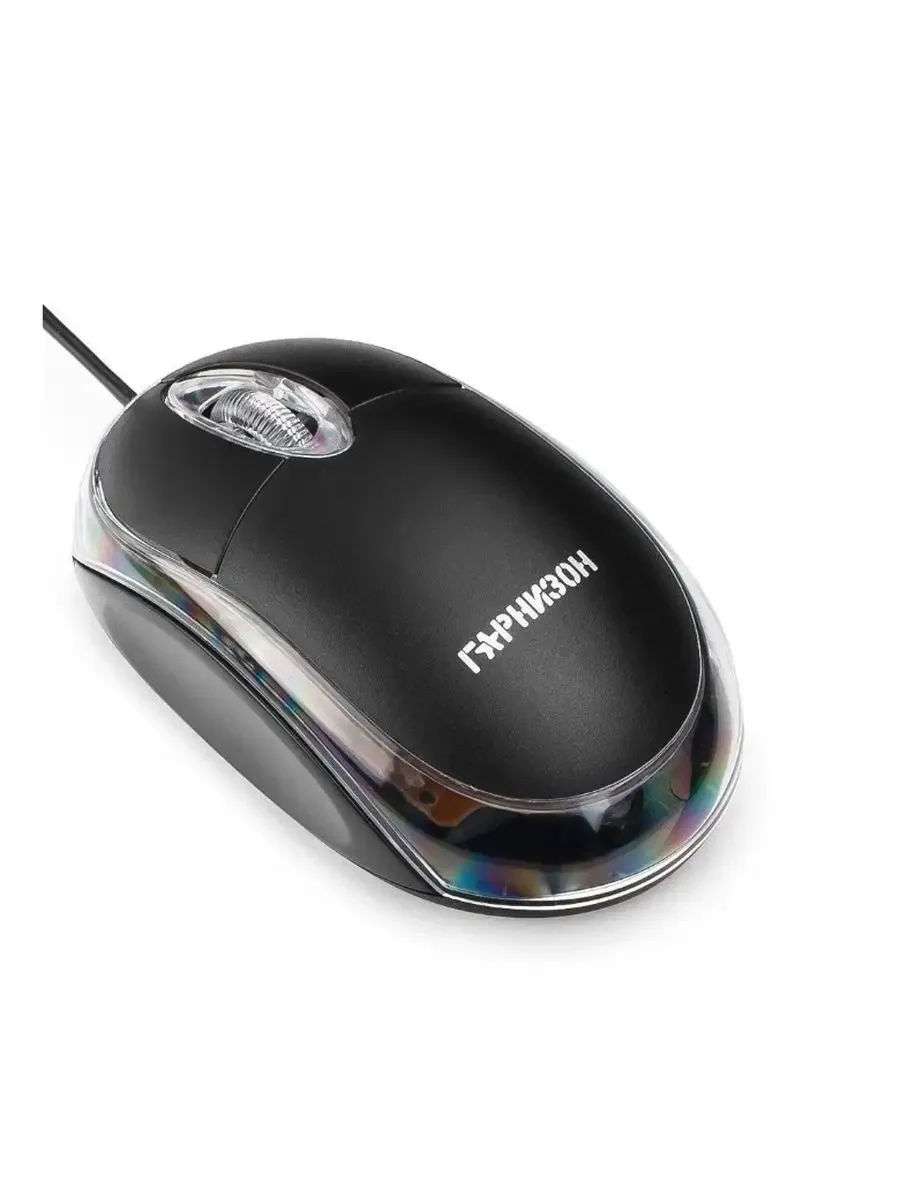 Мышь проводная Гарнизон GM-100 черный, 1000 dpi, USB, кнопки - 3
