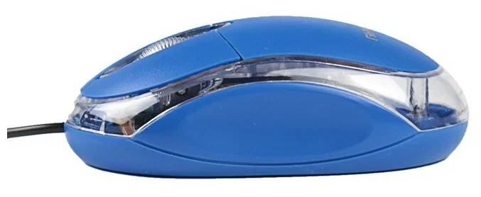 Мышь проводная Гарнизон GM-100B синий, 1000 dpi, USB, кнопки - 3