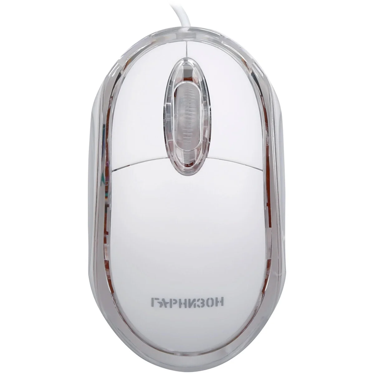 Мышь проводная Гарнизон GM-100W белый, 1000 dpi, USB, кнопки - 3