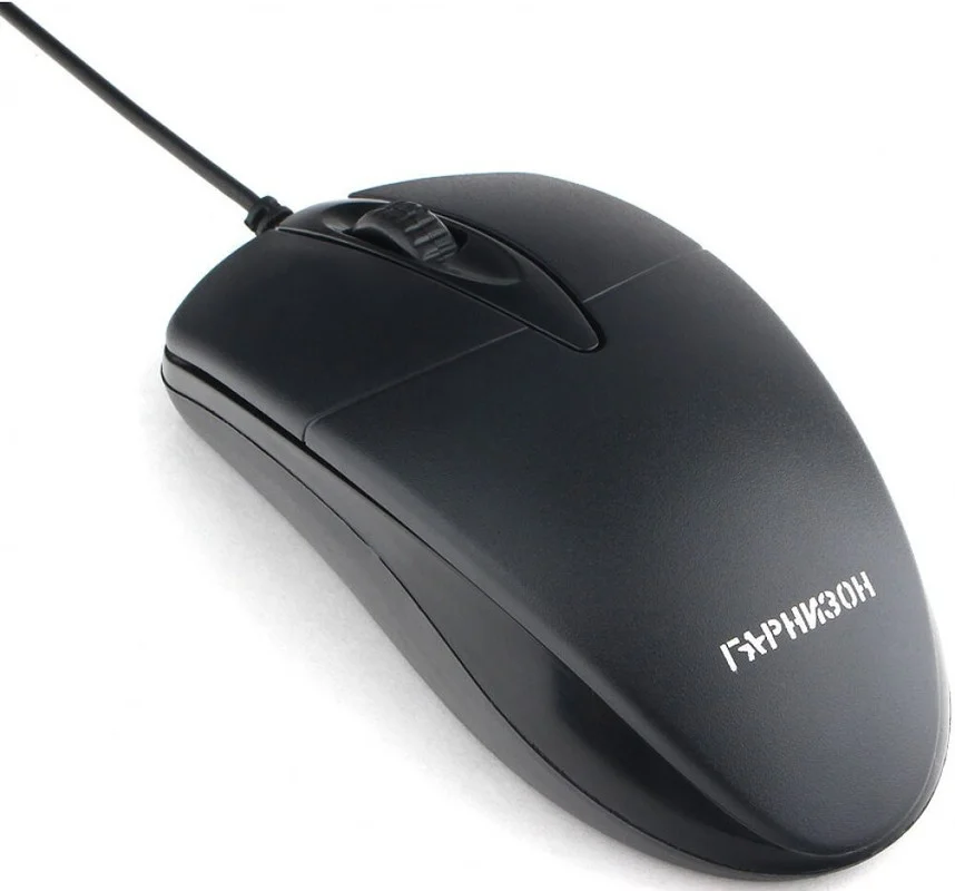 Мышь проводная Гарнизон GM-220 черный, 1000 dpi, USB, кнопки - 3
