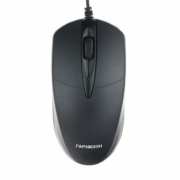 Мышь проводная Гарнизон GM-220 черный, 1000 dpi, USB, кнопки - 3