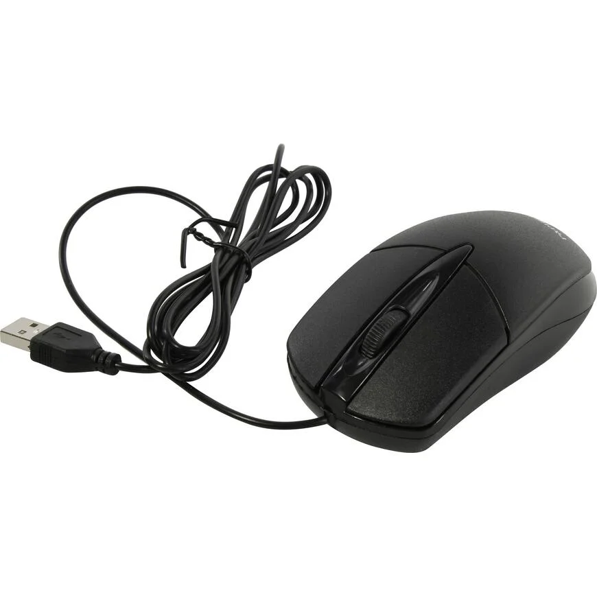 Мышь проводная Гарнизон GM-220 черный, 1000 dpi, USB, кнопки - 3