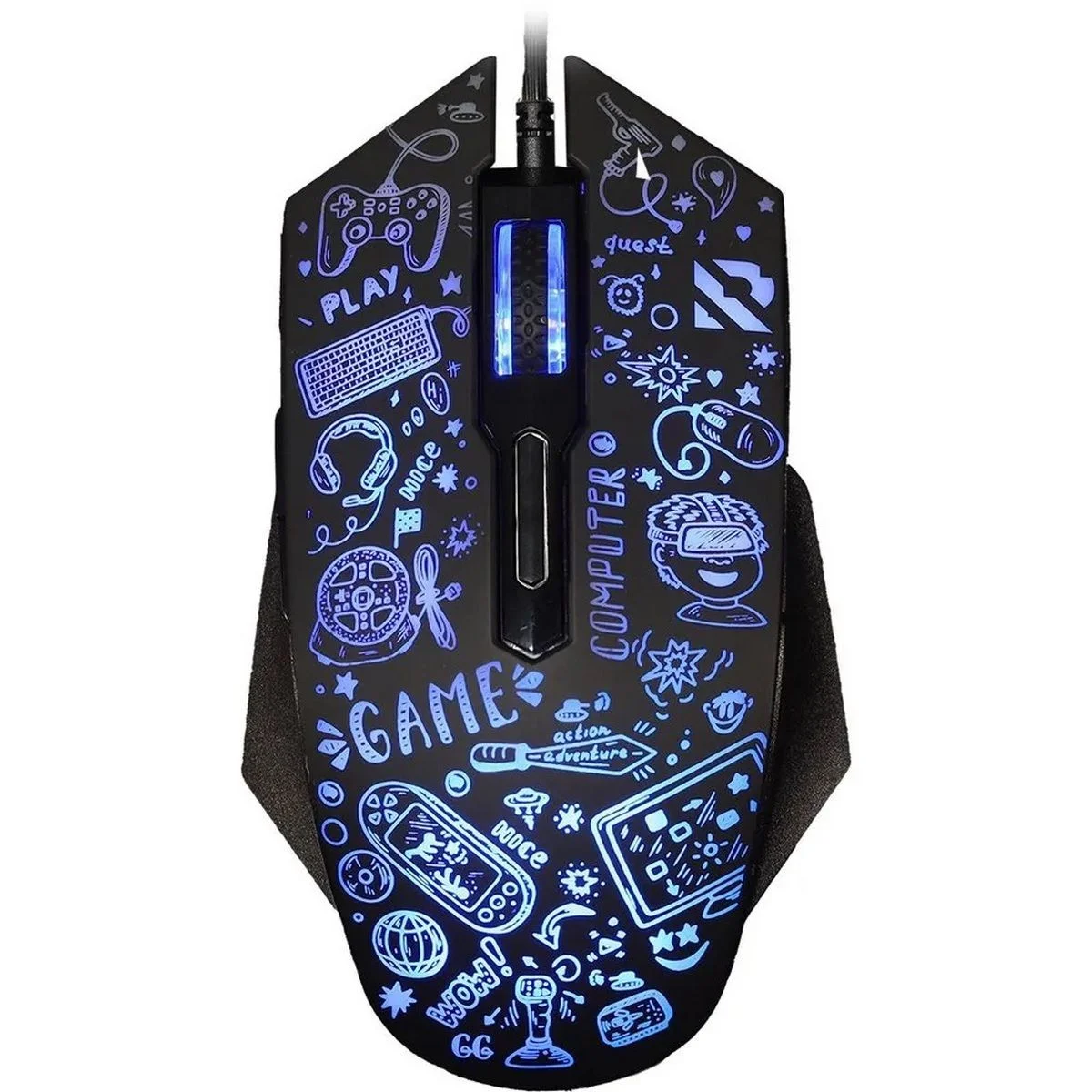 Мышь проводная игровая Smartbuy (SBM-745G-K) RUSH X15 серный