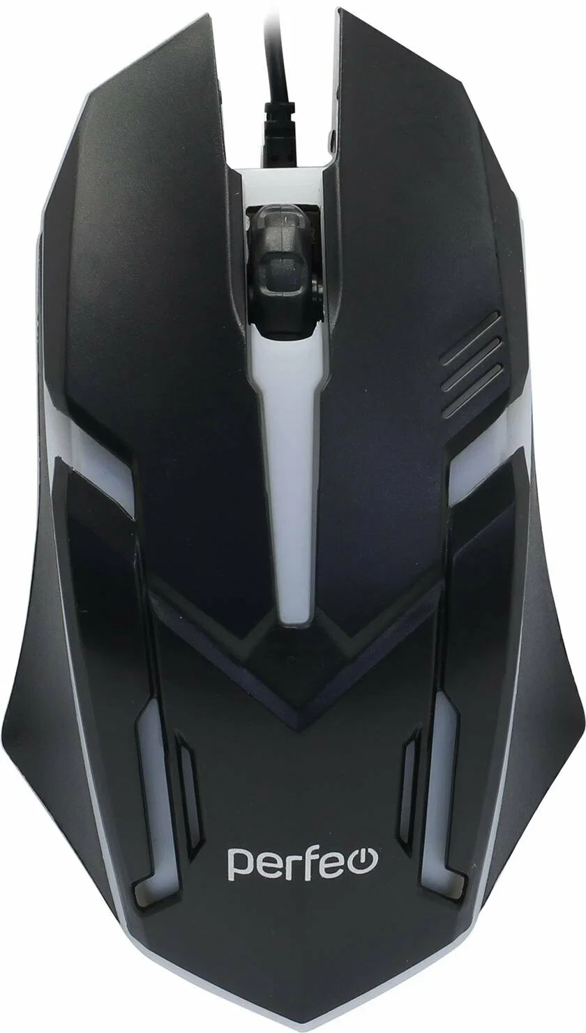 Мышь проводная оптическая Perfeo "GRAF", 3 кн, USB, черный, GAME DESIGN, 7 цв. подсветка, 1000 DPI PF_A4798