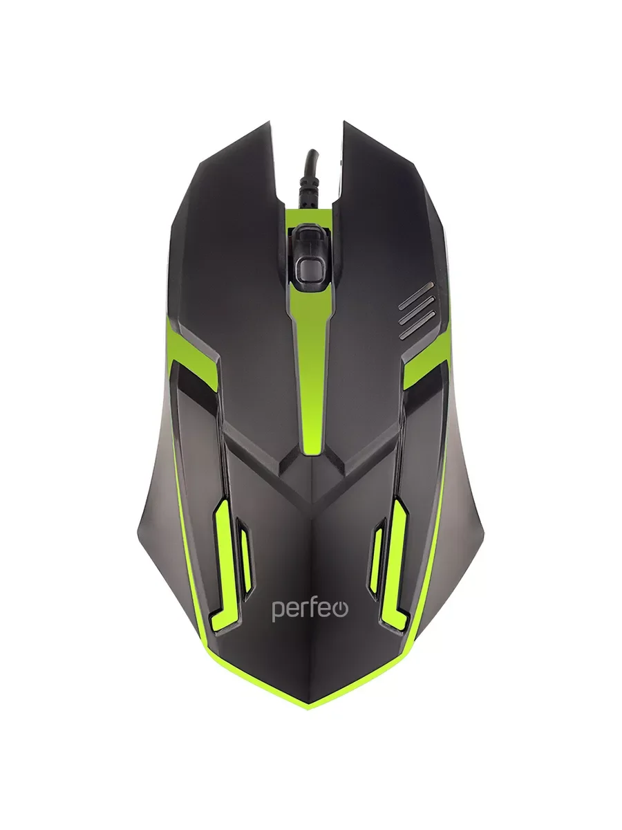 Мышь проводная оптическая Perfeo "GRAF", 3 кн, USB, черный, GAME DESIGN, 7 цв. подсветка, 1000 DPI PF_A4798