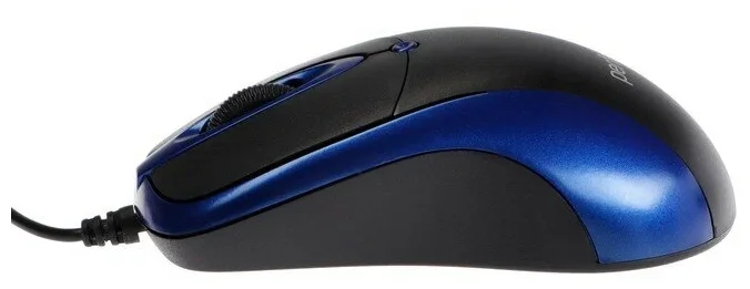 Мышь проводная оптическая Perfeo "ORION", 3 кн, DPI 1000, USB, черный/синий PF_A4792