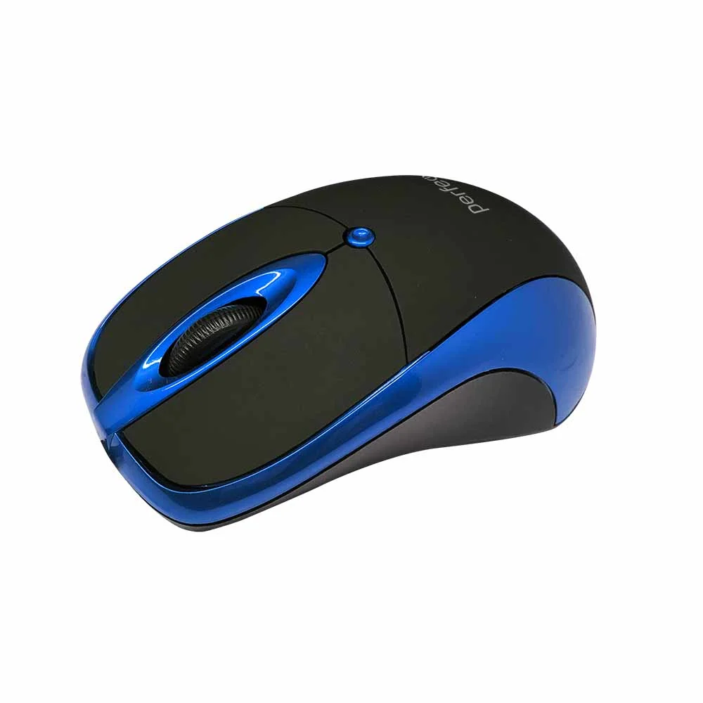 Мышь проводная оптическая Perfeo "ORION", 3 кн, DPI 1000, USB, черный/синий PF_A4792