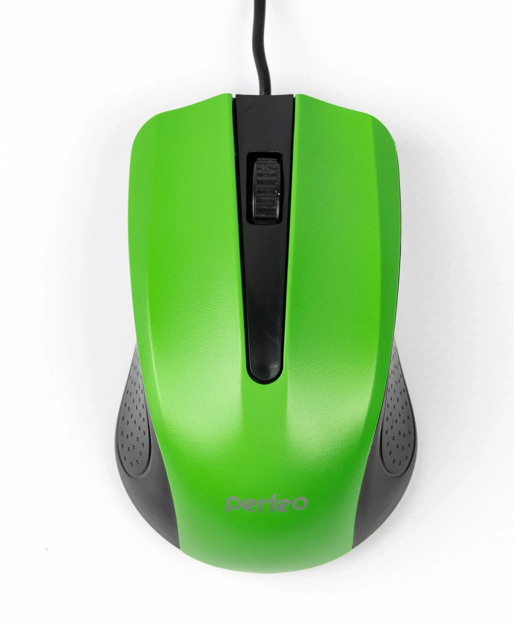Мышь проводная оптическая Perfeo "RAINBOW", 3 кн, USB, 1,8 м, черный/зеленый PF_3442