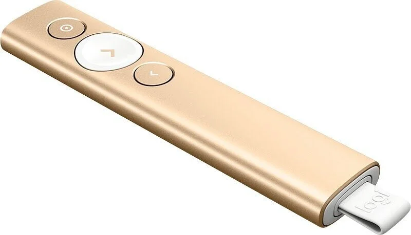 Презентер беспроводной Logitech Spotlight золотистый, радиоканал, USB, кнопки - 3