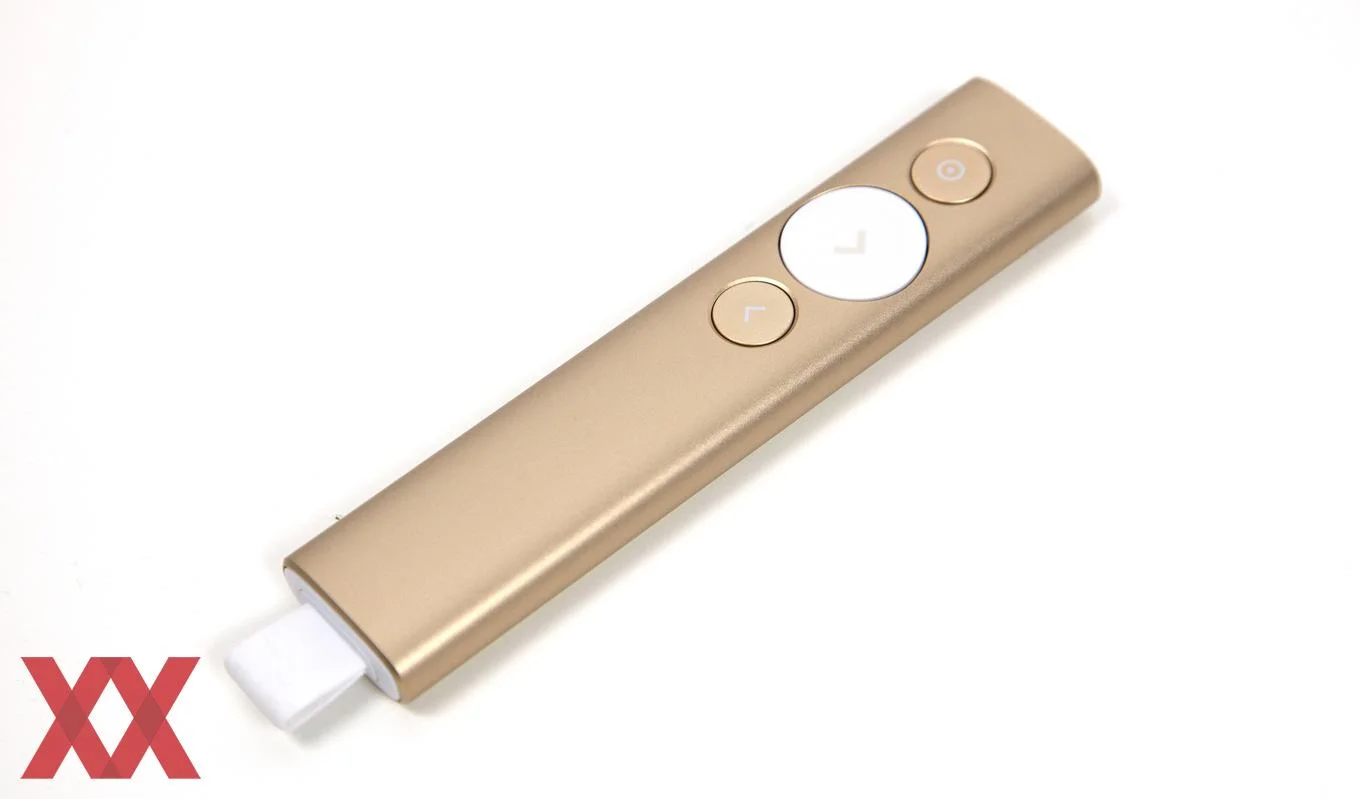 Презентер беспроводной Logitech Spotlight золотистый, радиоканал, USB, кнопки - 3