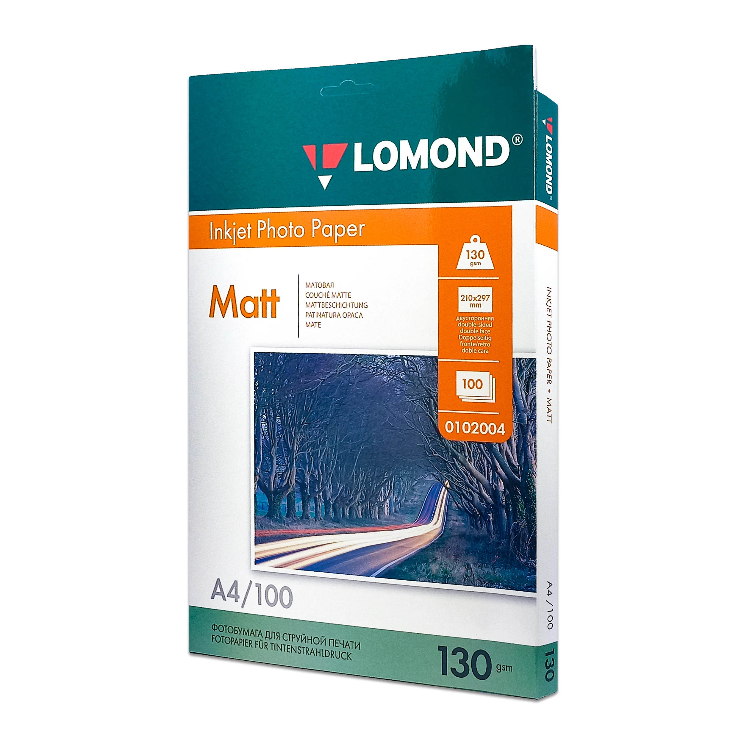 Фотобумага LOMOND Двусторонняя Матовая/Матовая A4/130/100л.