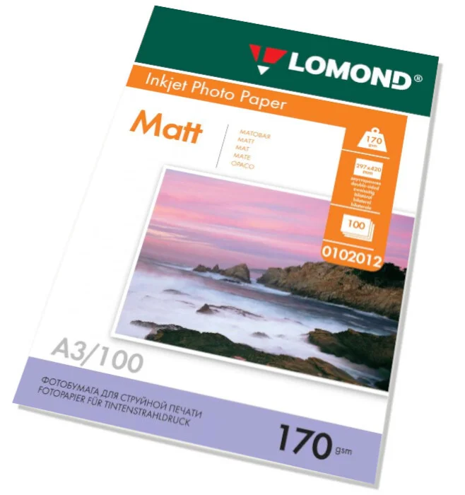 Фотобумага LOMOND Двусторонняя Матовая/Матовая A3/170/100л.