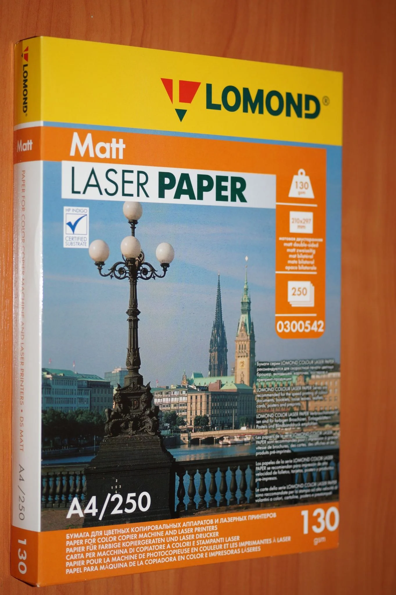 Фотобумага LOMOND Двухсторонняя Матовая, для лазерной печати, 130 г/м2, A4/250л.