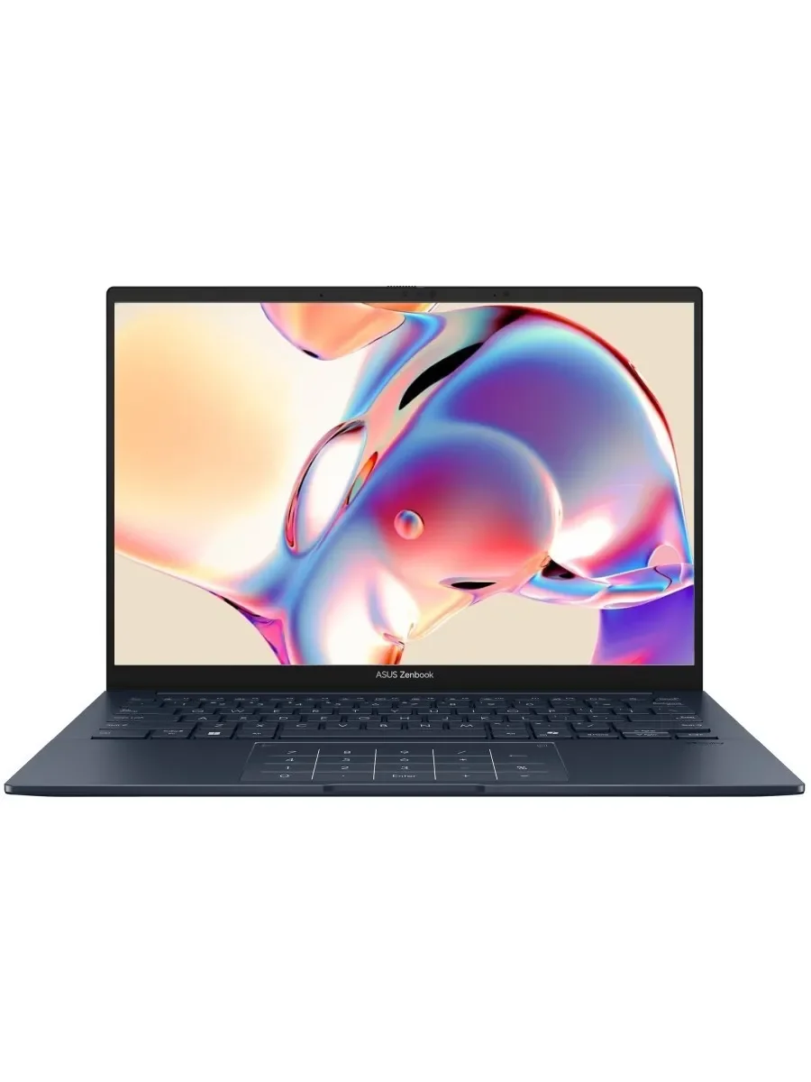 Ноутбук Asus Zenbook 14 UX3405CA-ST1336 Core Ultra 7 255H 16Gb SSD1Tb Intel Arc 140T 14" OLED 3K (2880x1800) без ОС blue WiFi BT Cam Bag (90NB14W1-M01