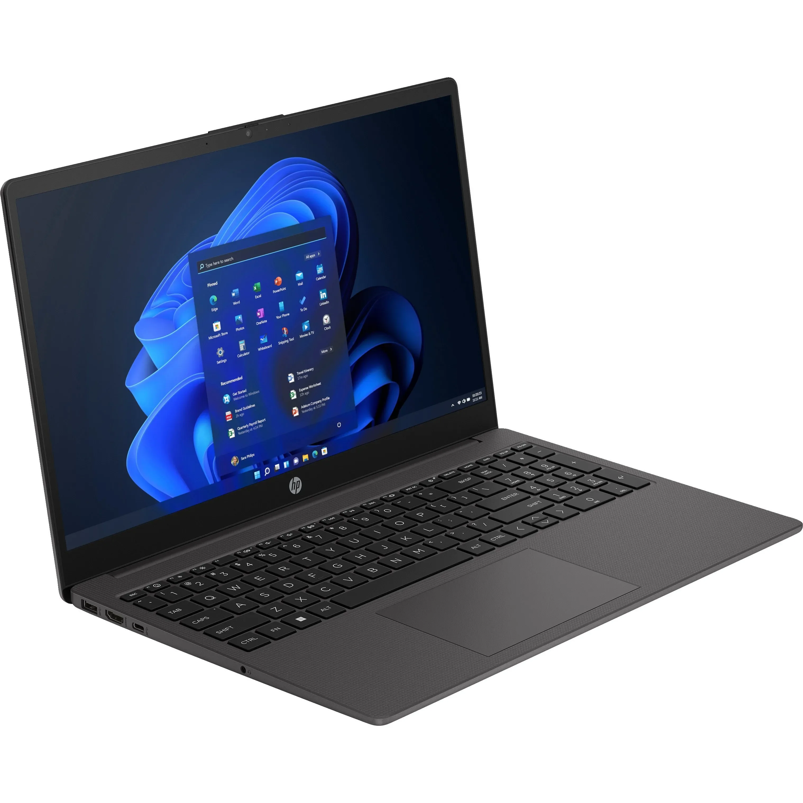 Ноутбук HP 250R G10 Core 3 100U 8Gb SSD512Gb Intel Graphics 15.6" IPS HD (1366x768) без ОС silver WiFi BT Cam (C91W6AT)