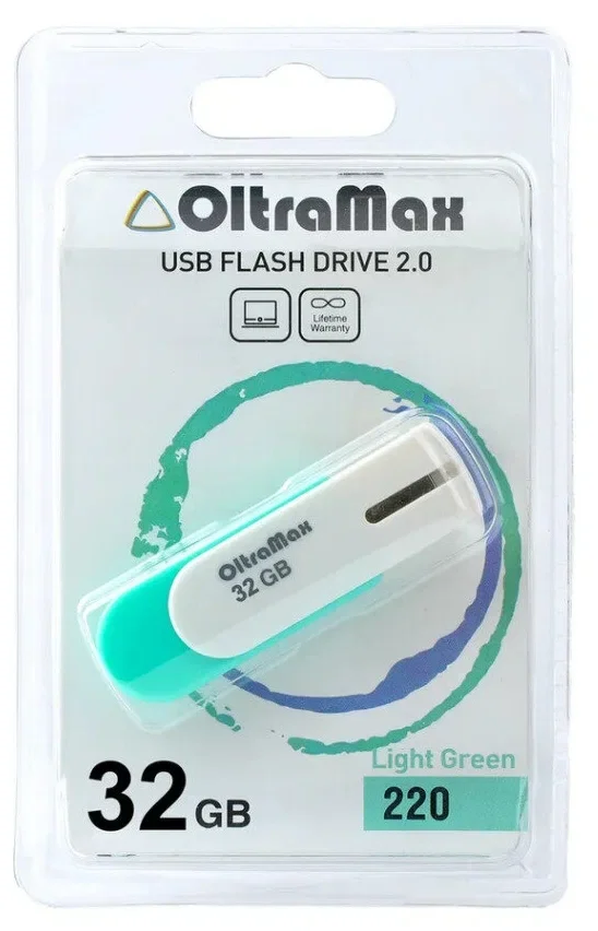 Флешка USB OltraMax OM-32Gb-220-зеленый