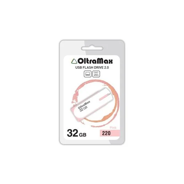 Флешка USB OltraMax OM-32Gb-220-розовый