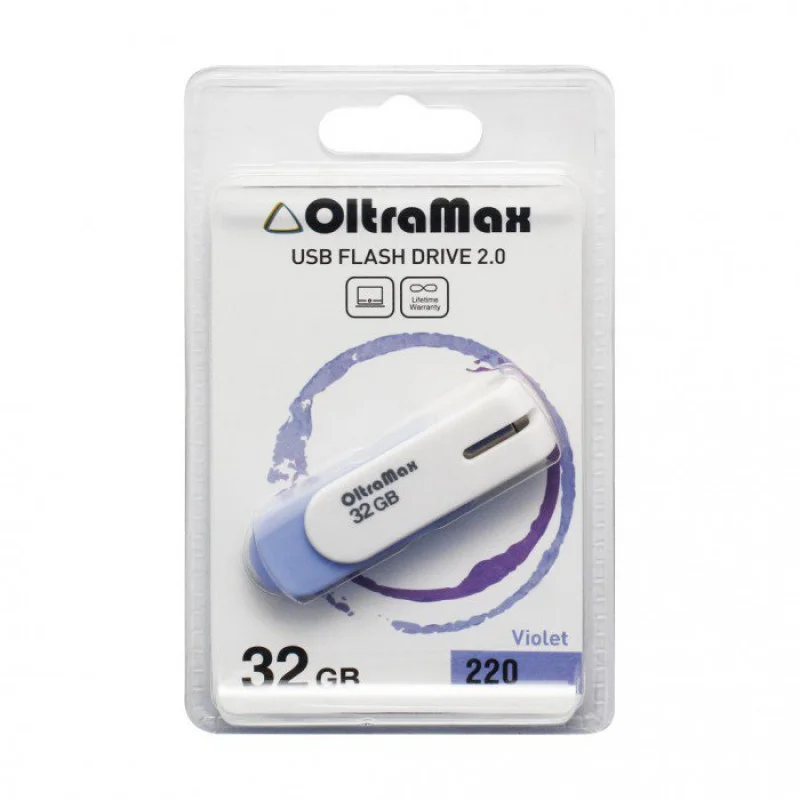 Флешка USB OltraMax OM-32Gb-220-фиолетовый