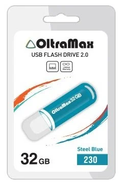 Флешка USB OltraMax OM-32Gb-230-св.синий