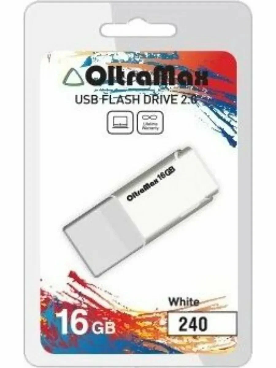Флешка USB OltraMax OM-32Gb-240-белый