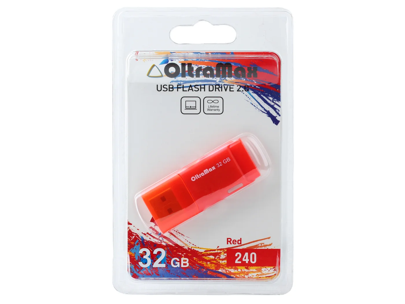 Флешка USB OltraMax OM-32Gb-240-красный