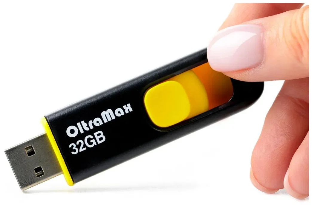 Флешка USB OltraMax OM-32Gb-250-желтый