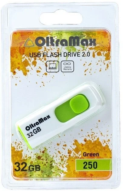 Флешка USB OltraMax OM-32Gb-250-зеленый