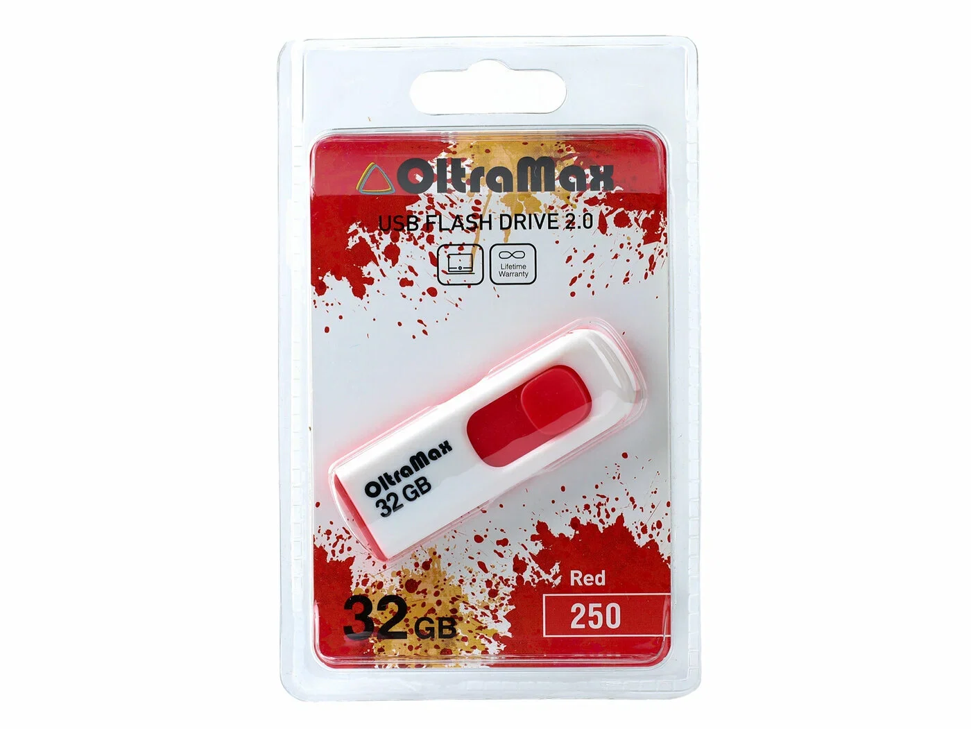 Флешка USB OltraMax OM-32Gb-250-красный