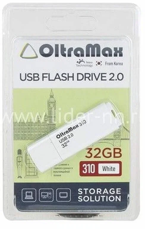 Флешка USB OltraMax OM-32Gb-310 белый