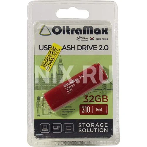 Флешка USB OltraMax OM-32Gb-310-Red
