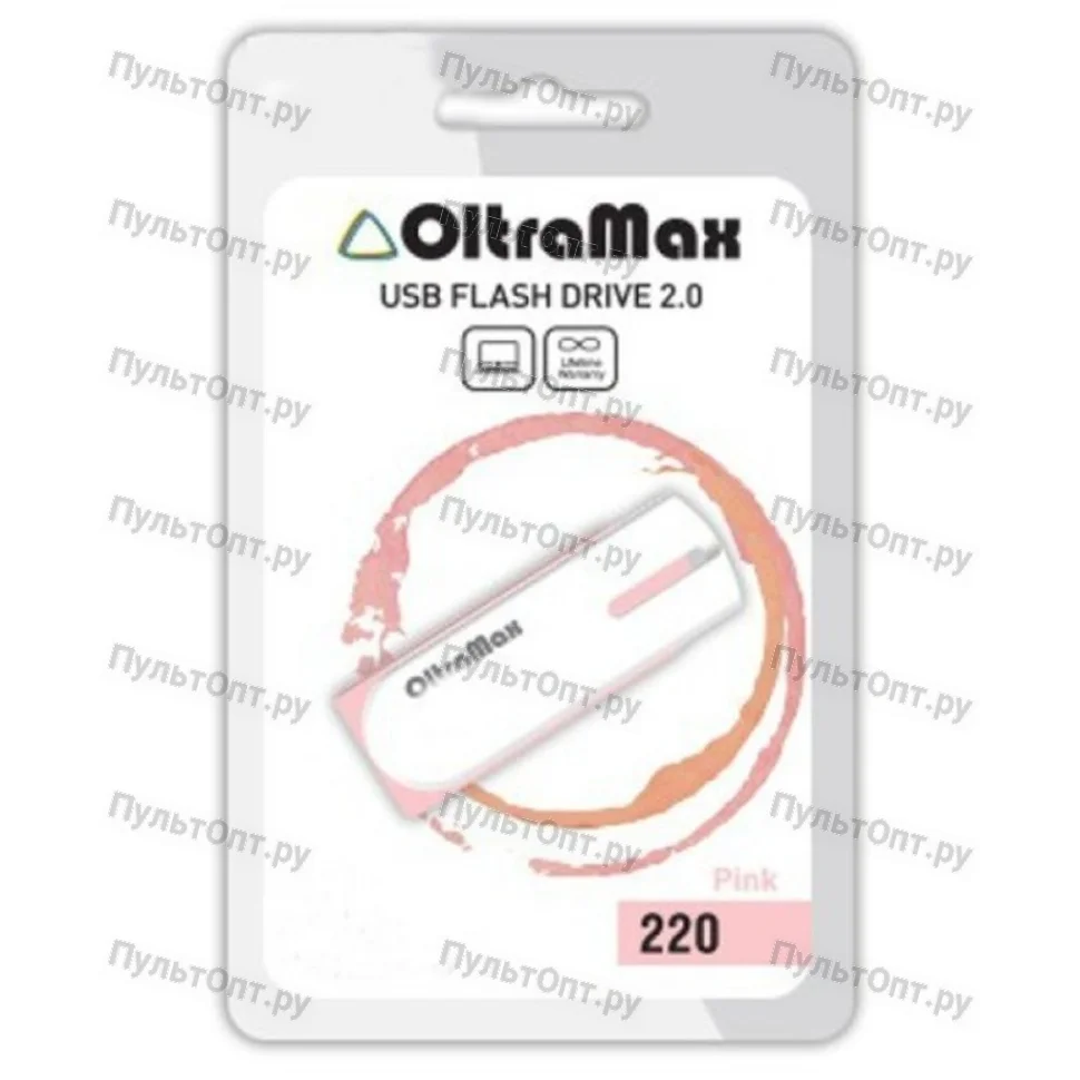 Флешка USB OltraMax OM-64Gb-220-розовый