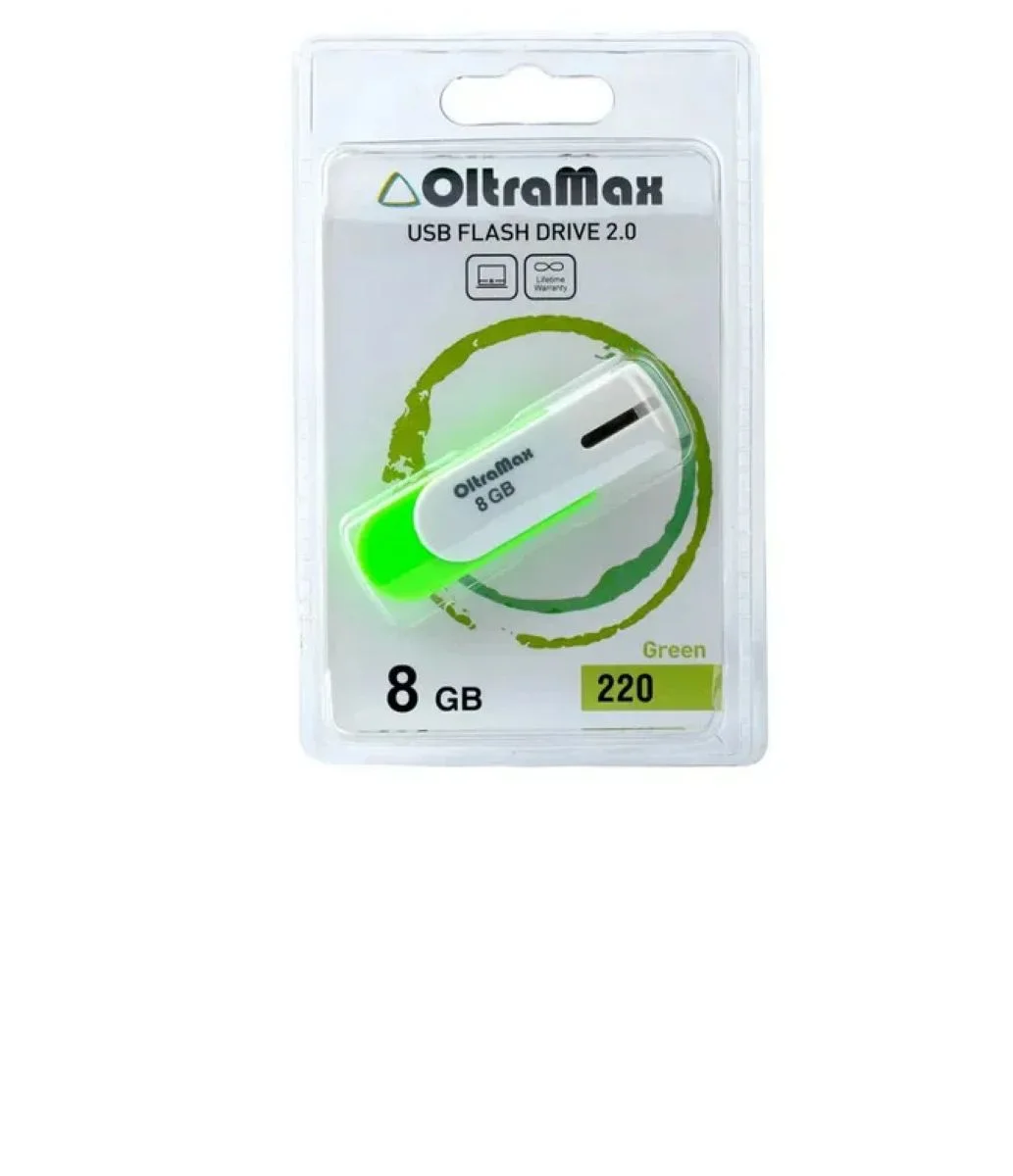 Флешка USB OltraMax OM-64Gb-220-св.зеленый