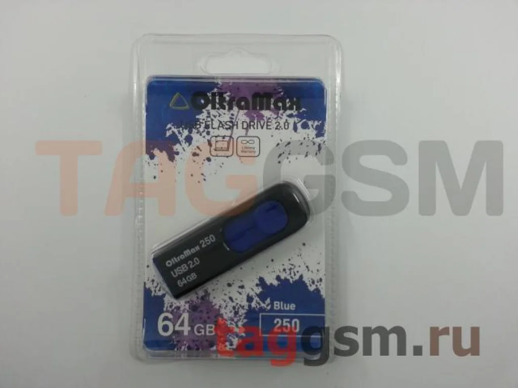 Флешка USB OltraMax OM-64Gb-250-синий