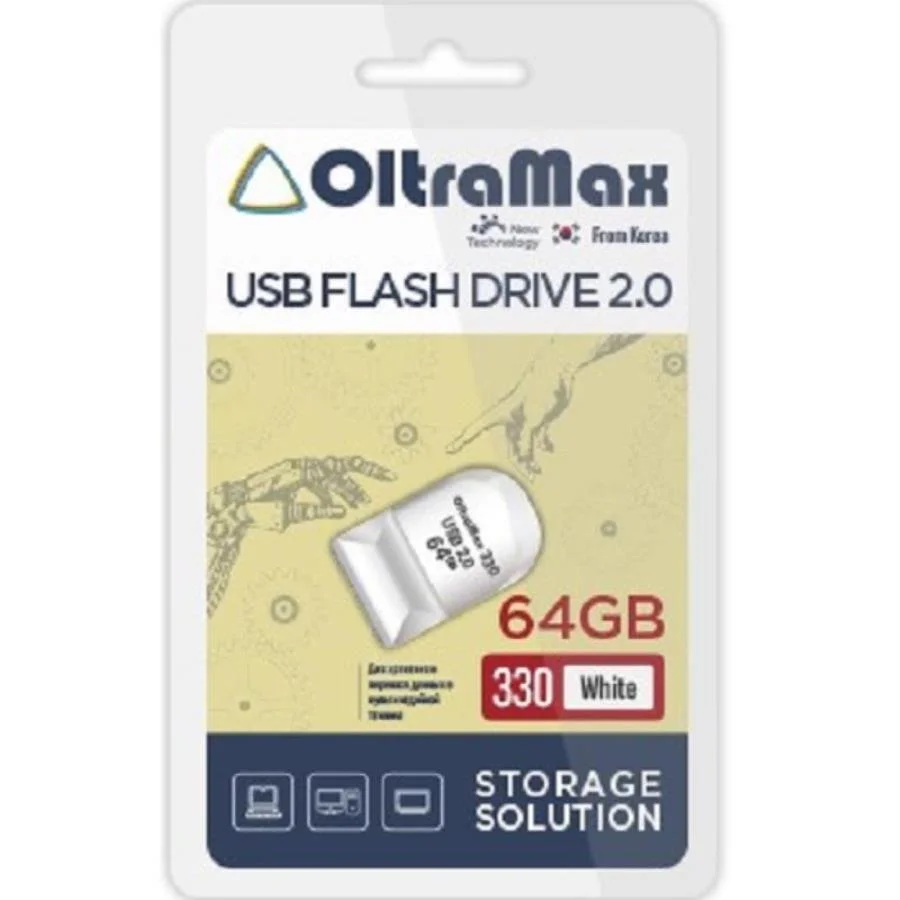 Флешка USB OltraMax OM-64Gb-290-белый