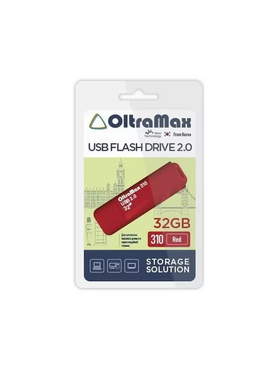 Флешка USB OltraMax OM-64Gb-310-Red
