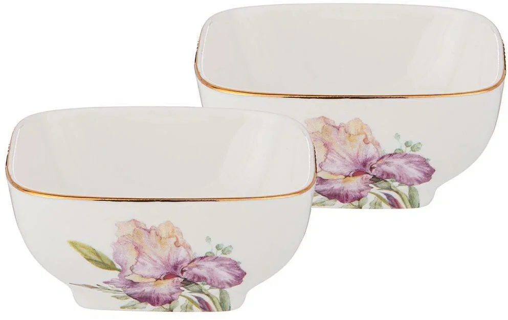 НАБОР САЛАТНИКОВ КВАДРАТНЫХ LEFARD "IRISES" 2 ШТ. 8*4 СМ 100 МЛ (КОР=36НАБ.)