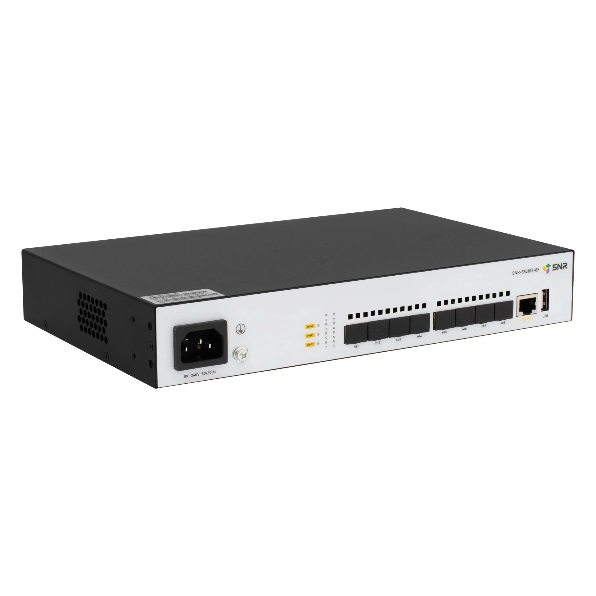 Коммутатор SNR Управляемый коммутатор уровня 2+, 8 портов 1/2.5/5/10GBASE-T, 4 порта 1/10G SFP+ встроенный БП ~220V AC