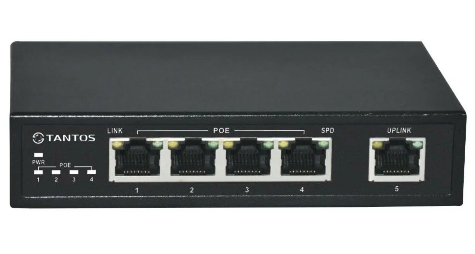 Коммутатор Tantos TSn-4P5G (L2) 5x1 Гбит/с 4PoE 60W неуправляемый