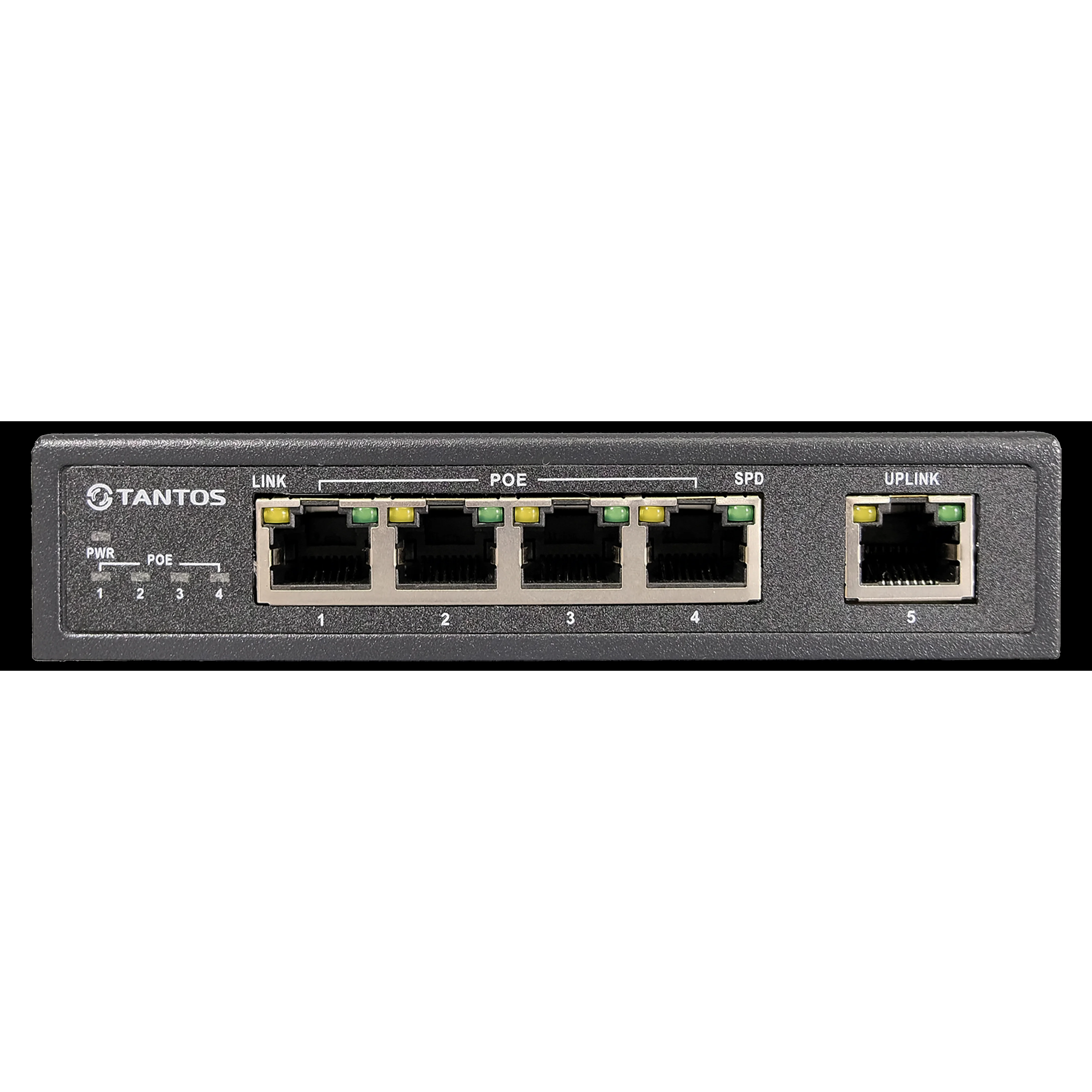 Коммутатор Tantos TSn-4P5G (L2) 5x1 Гбит/с 4PoE 60W неуправляемый