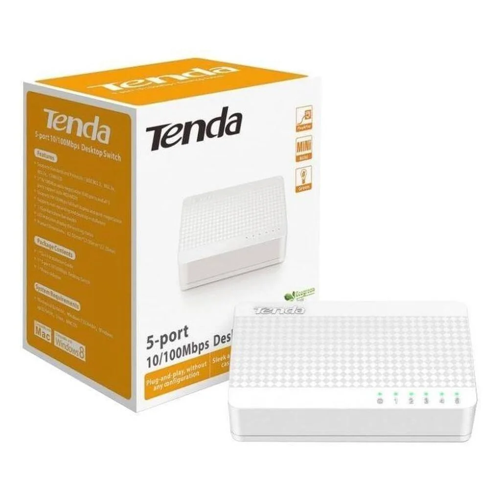 Коммутатор Tenda S105 5x100Mb неуправляемый