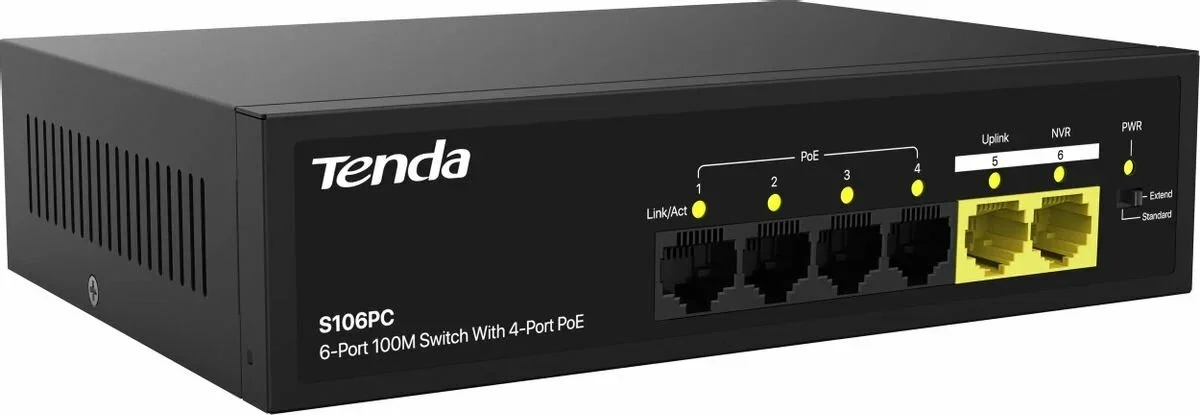Коммутатор Tenda S106PC 6PORT 100M