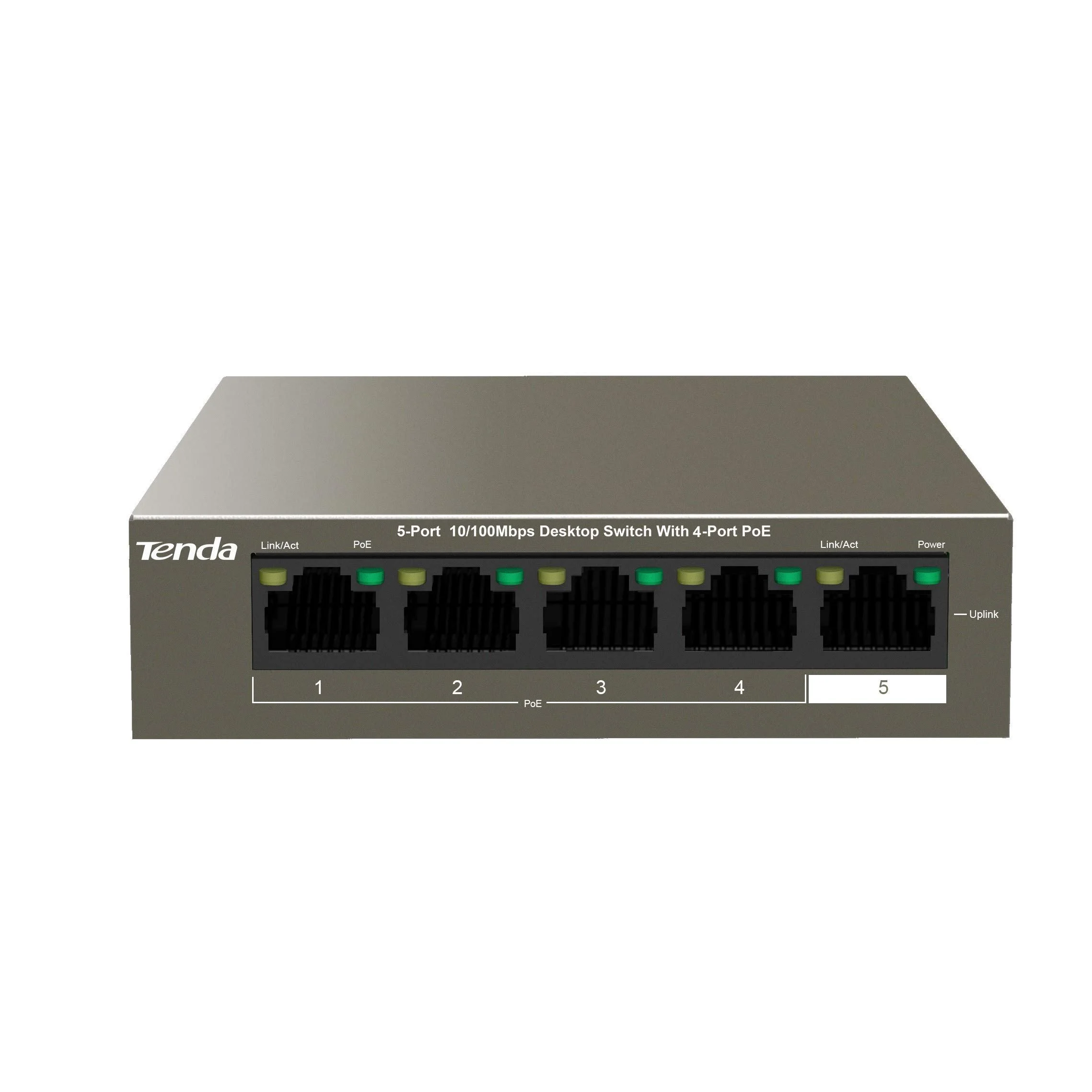 Коммутатор Tenda TEF1105P-4-38W 5PORT 10/100M