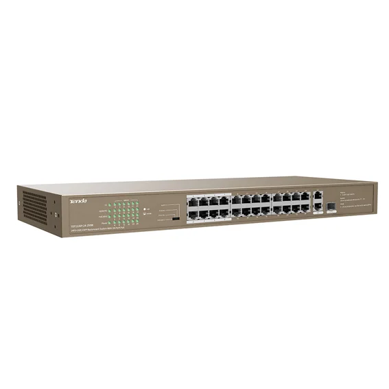Коммутатор Tenda TEF1126P-24-250W 26-Портовыйбез управления FE c 24 портами PoE