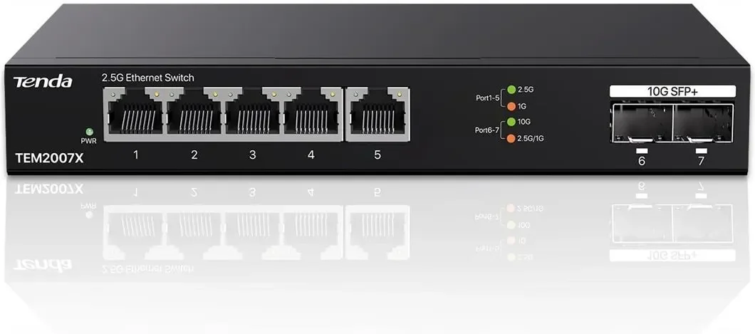 Коммутатор Tenda TEM2007X 5PORT 1000M 2SFP+