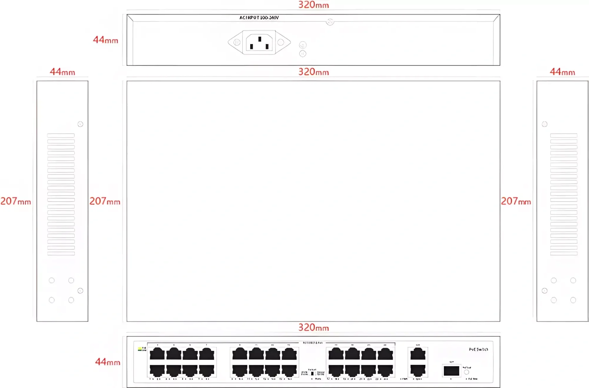 Коммутатор Tiandy TC-P3S027 H/2421/AT/260