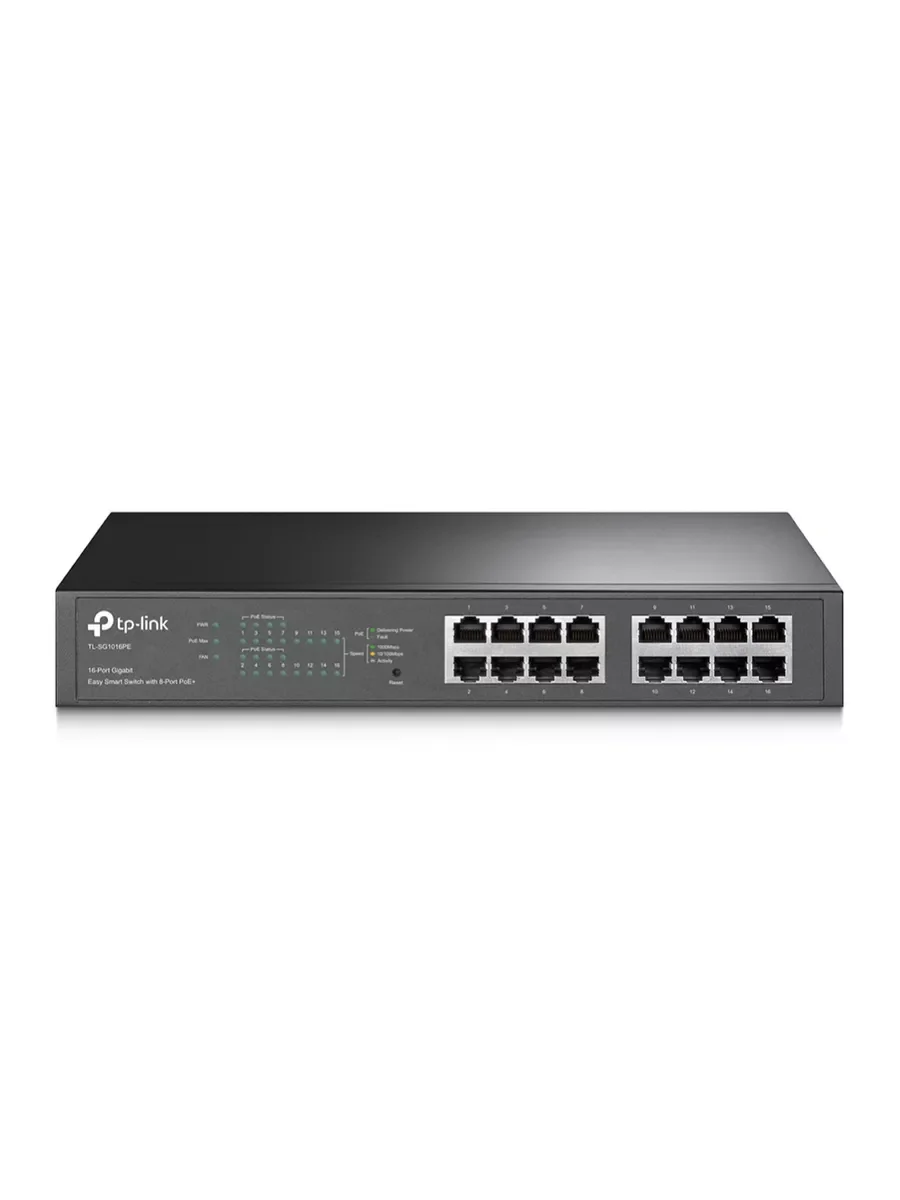 Коммутатор TP-Link 16-port 10/100Mbps + 2-port Gigabit unmanaged switch with 16 PoE+ ports, compliant with 802.3af/at PoE, 150W PoE budget, support 2