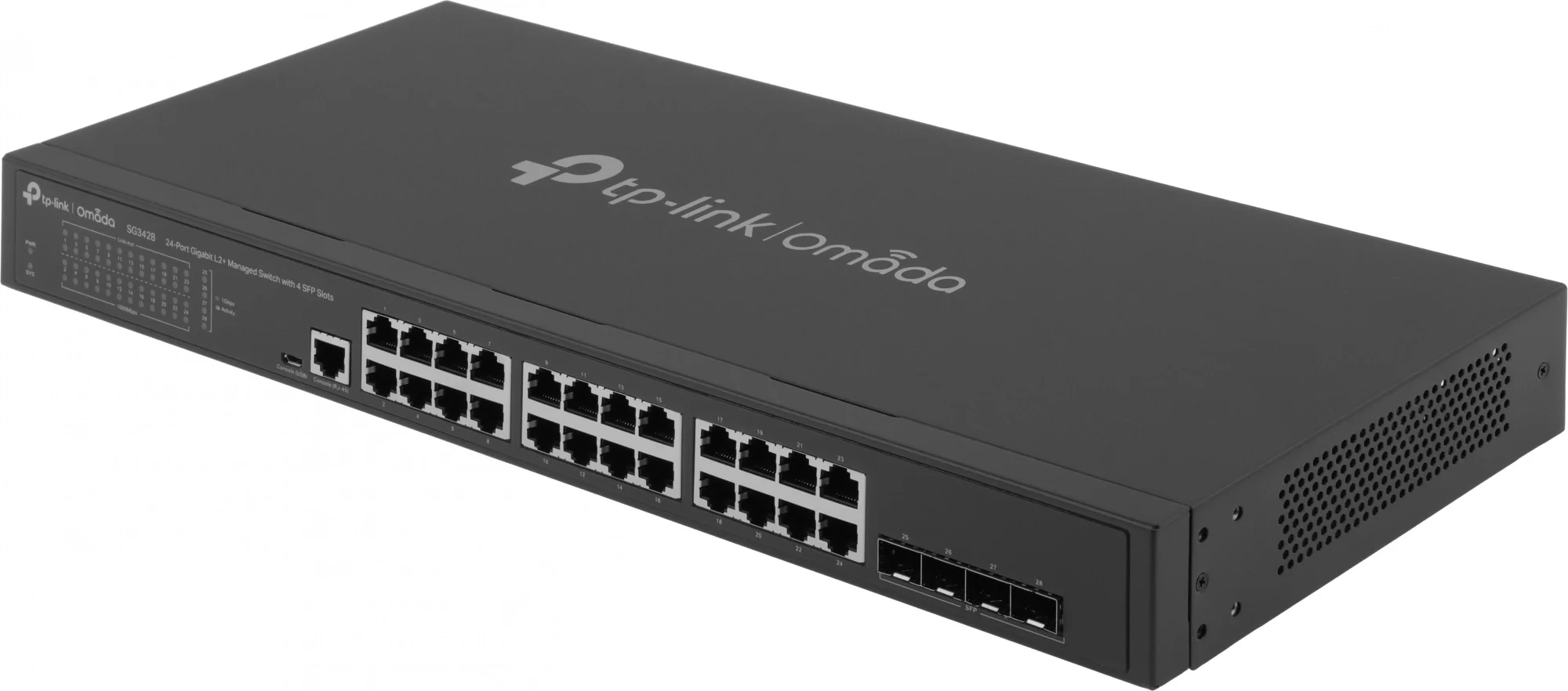 Коммутатор TP-Link JetStream 24-port Gigabit L2/L2+ Managed Switch with 4 SFP slots, support SDN controller, abundant L2/L2+ features, 1U rack mountab