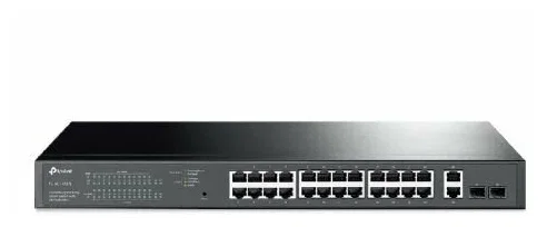 Коммутатор TP-Link JetStream 24-port Gigabit L2/L2+ Managed Switch with 4 SFP slots, support SDN controller, abundant L2/L2+ features, 1U rack mountab