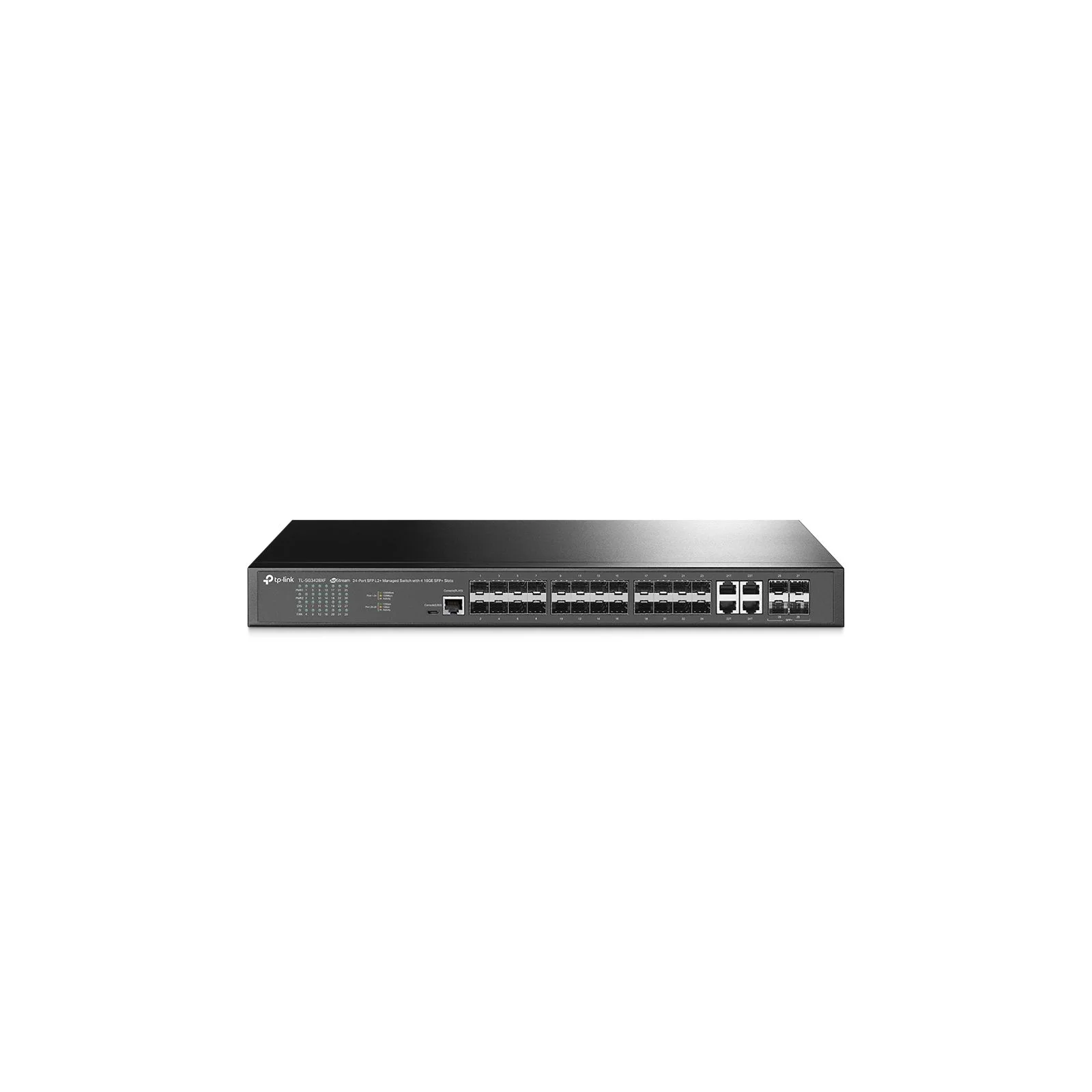 Коммутатор TP-Link JetStream 24-портовый управляемый SFP уровня 2+, 20 гигабитных SFP-портов и 4 гигабитных комбинированных порта SFP/RJ45